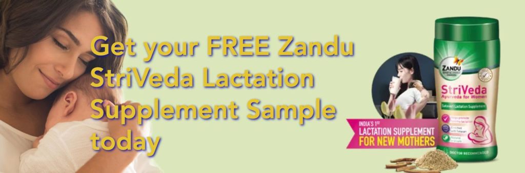 Free Sample Prodcut Zandu StriVeda Lactation