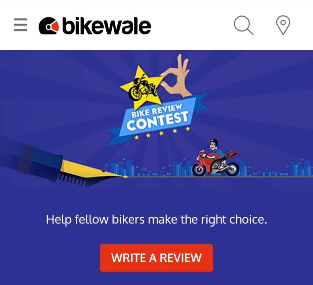 Bike Review & Earn Contest offer