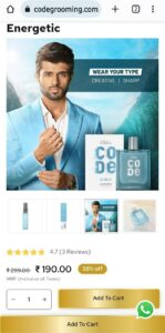 CODE Acqua Perfume Man Free Sample